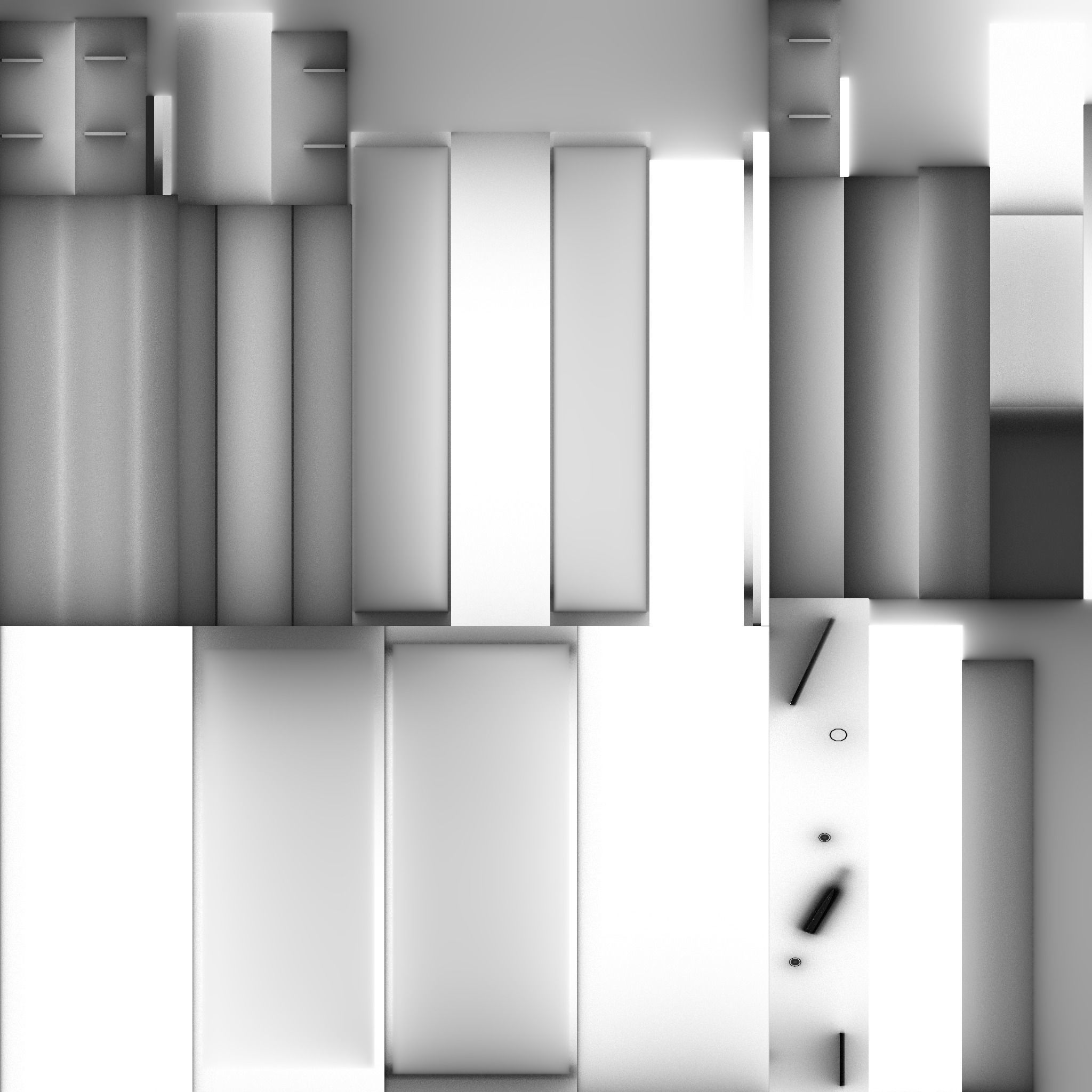 Old modular beach bar Low-poly 3D model_10