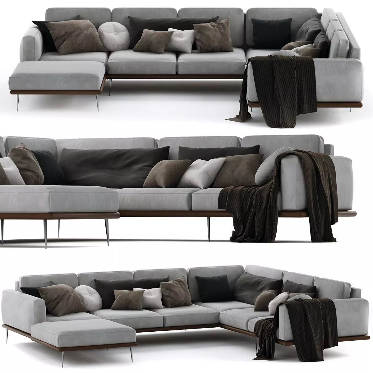 Scandinavian Set - BoConcept Carlton Sofa 3d model Low-poly 3D model_0