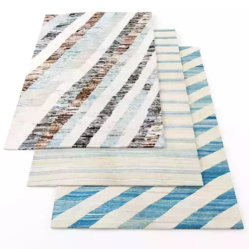 Rugs-509 three rugs with stripes