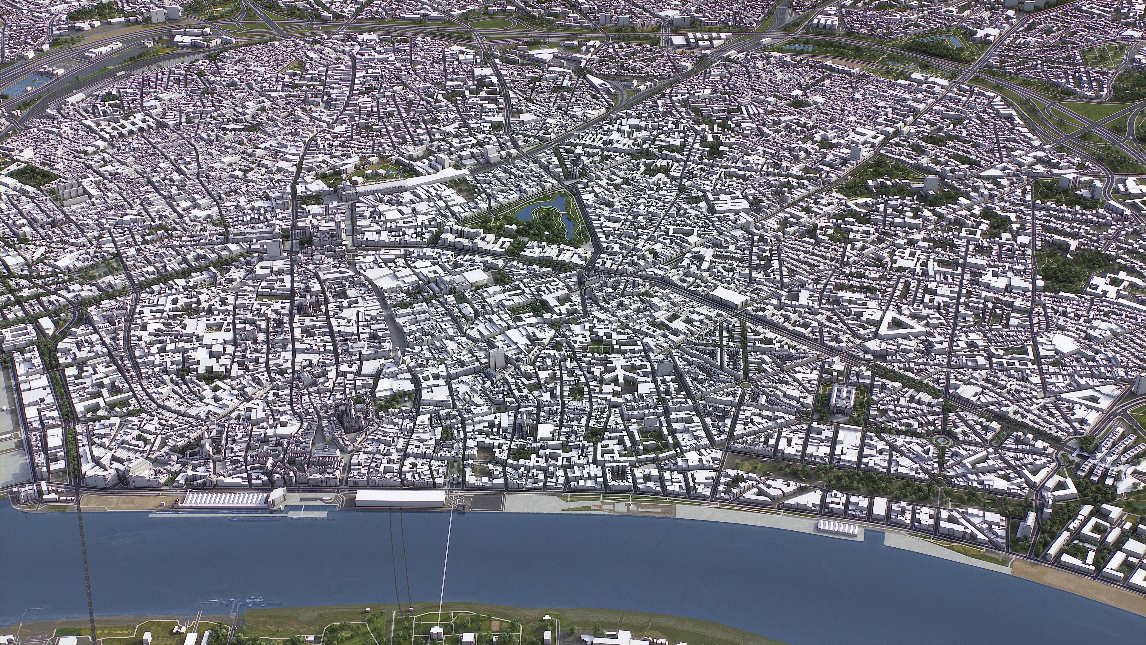 Antwerp - 3D City Model Low-poly 3D model_4