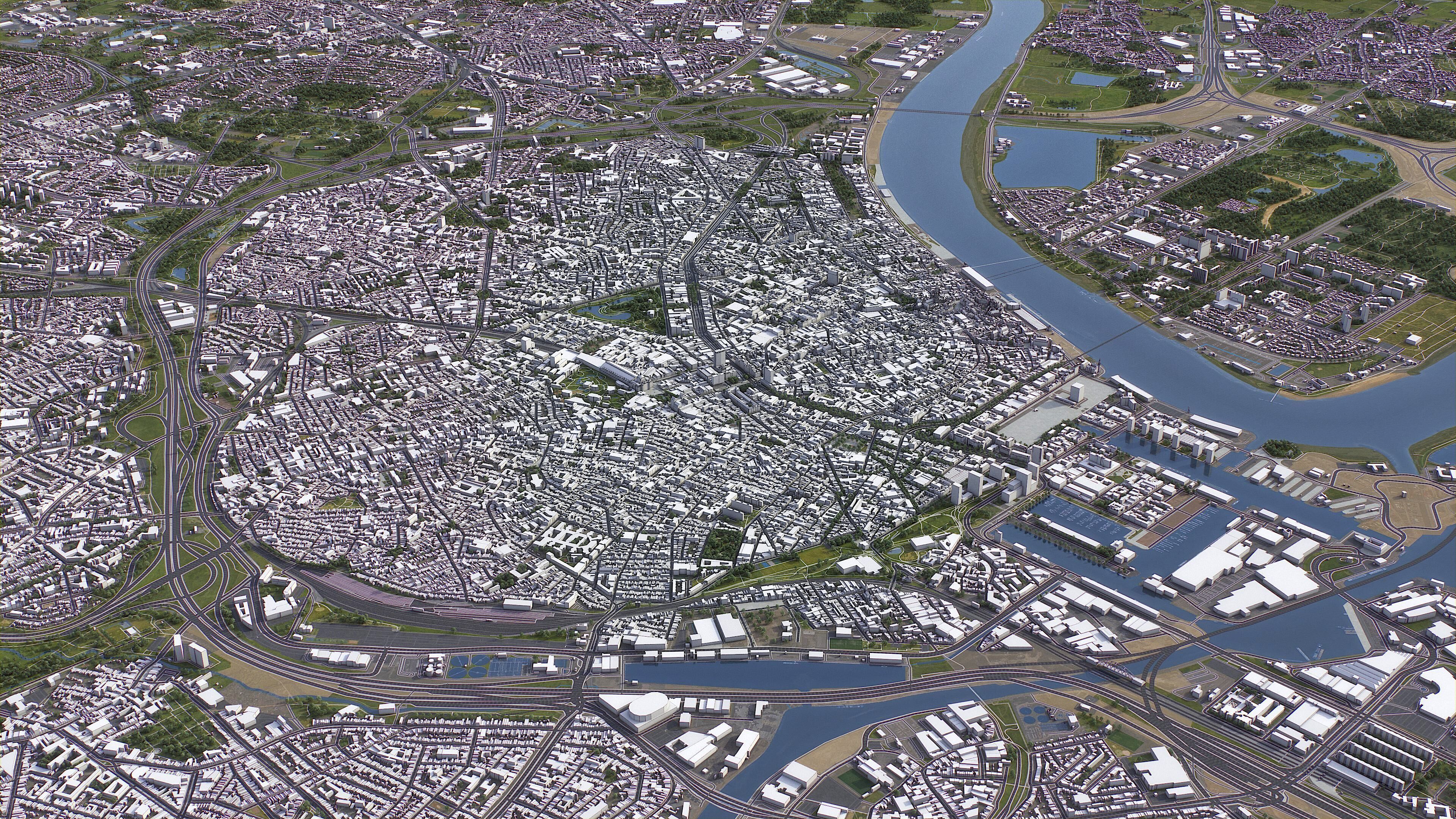 Antwerp - 3D City Model Low-poly 3D model_12