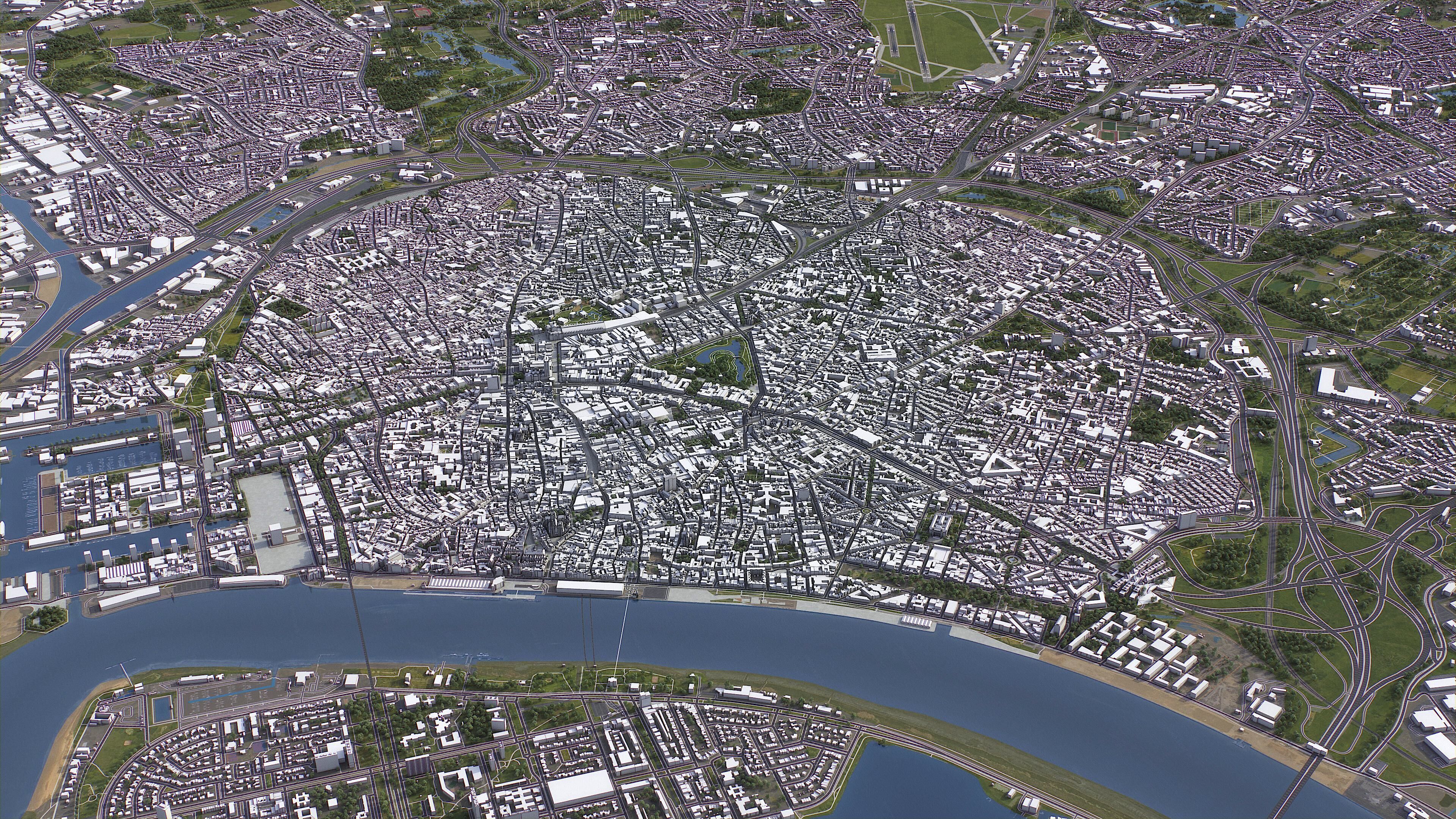 Antwerp - 3D City Model Low-poly 3D model_11