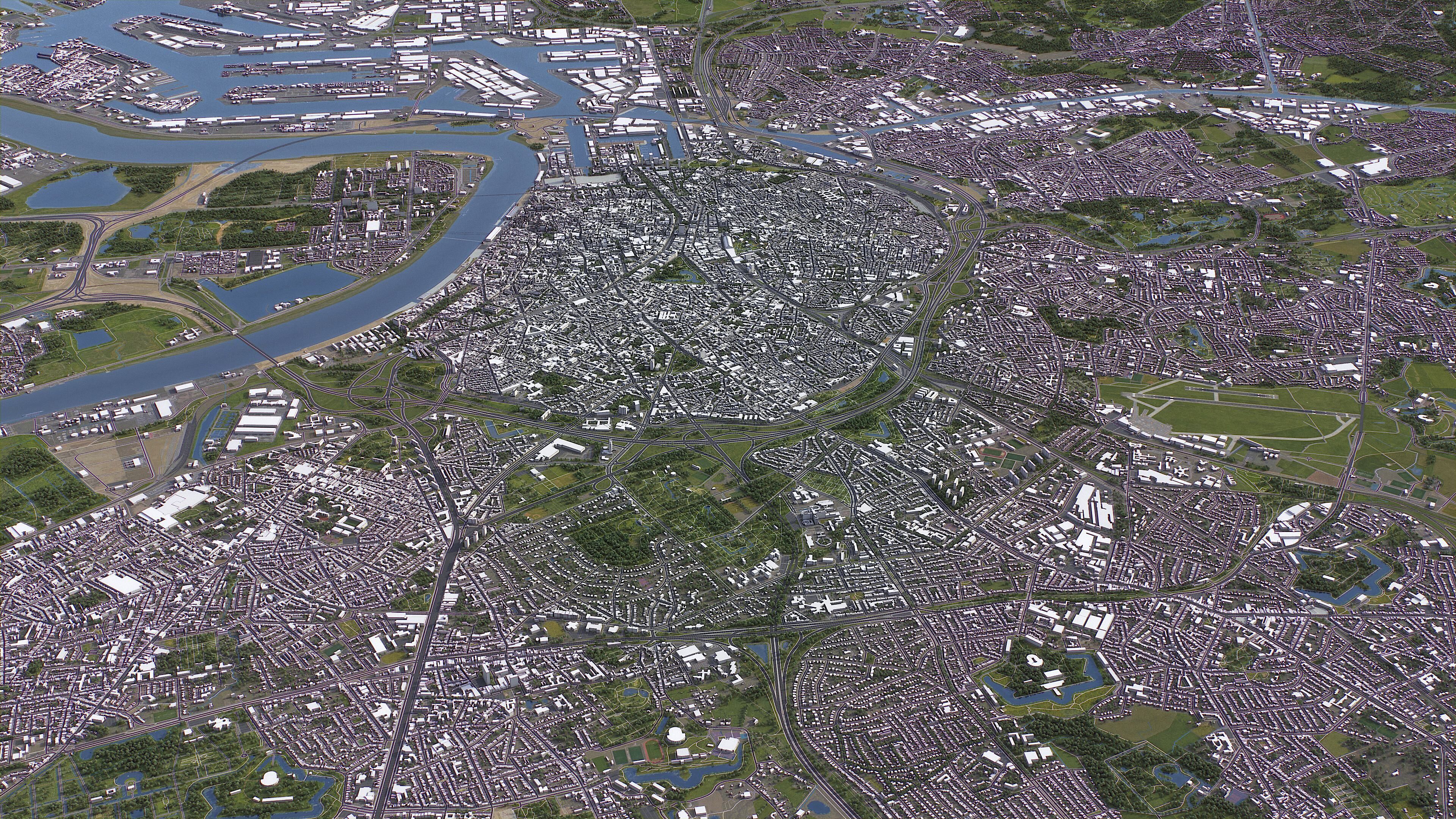 Antwerp - 3D City Model Low-poly 3D model_7