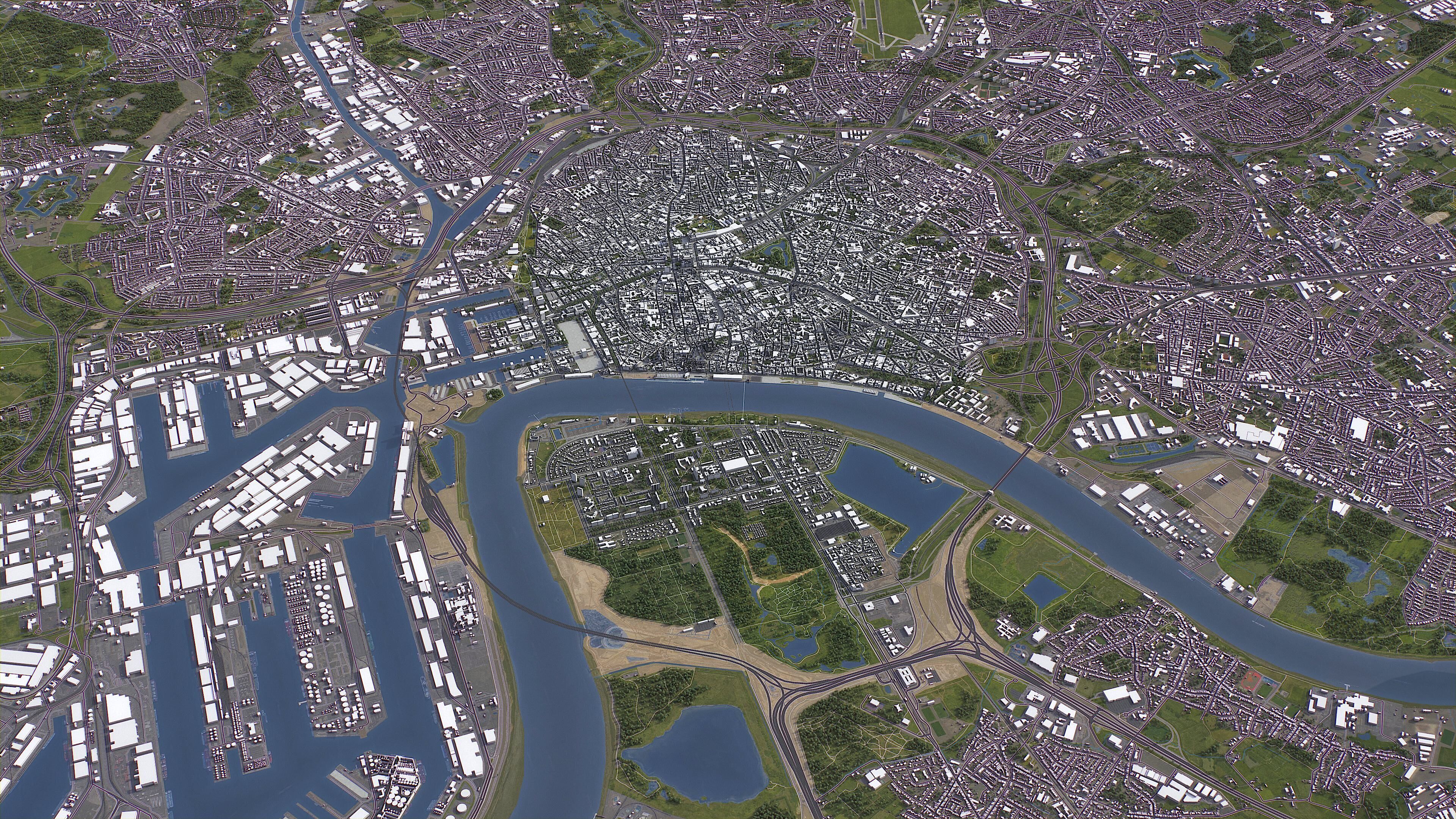 Antwerp - 3D City Model Low-poly 3D model_23