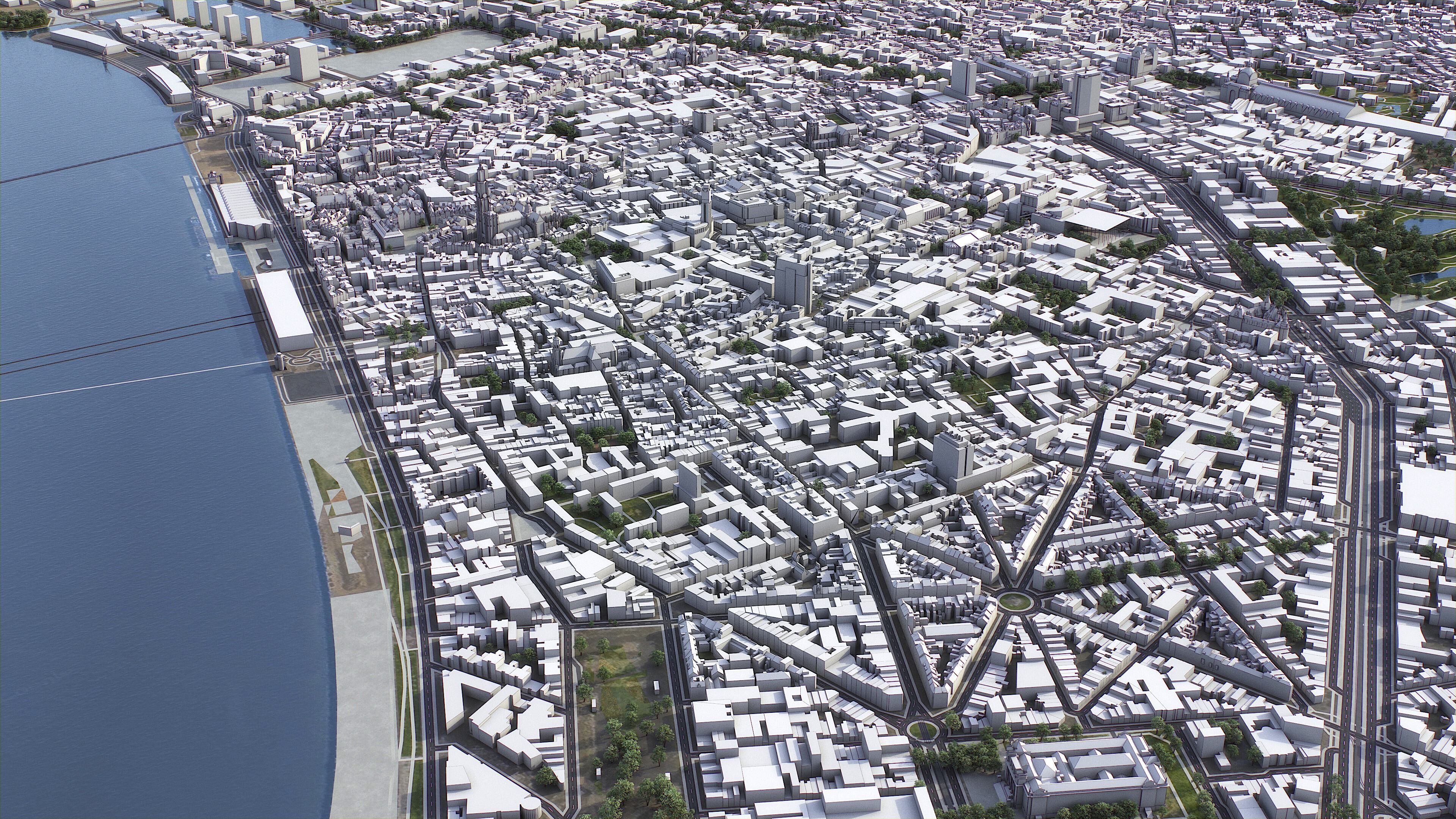 Antwerp - 3D City Model Low-poly 3D model_2