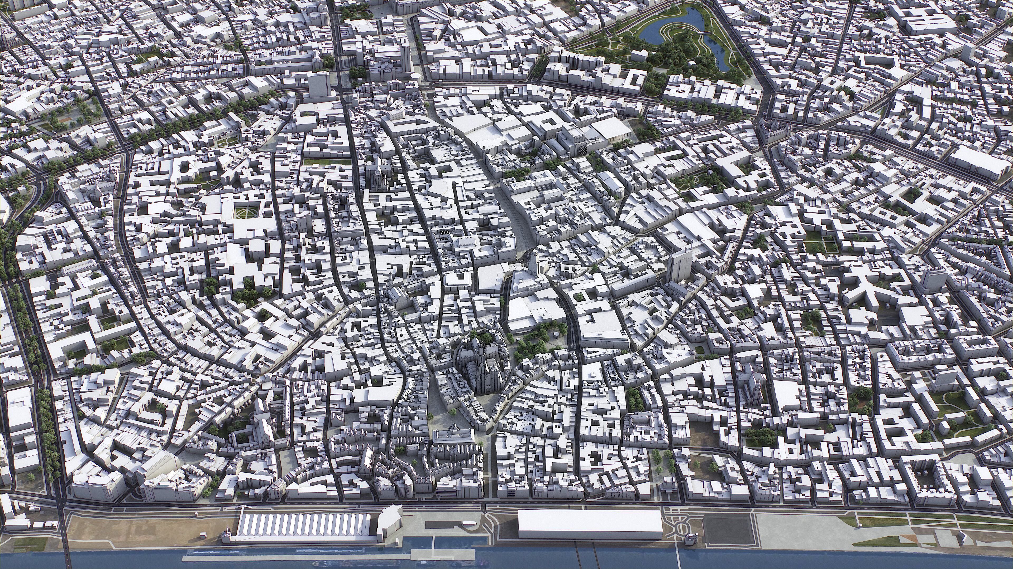 Antwerp - 3D City Model Low-poly 3D model_9