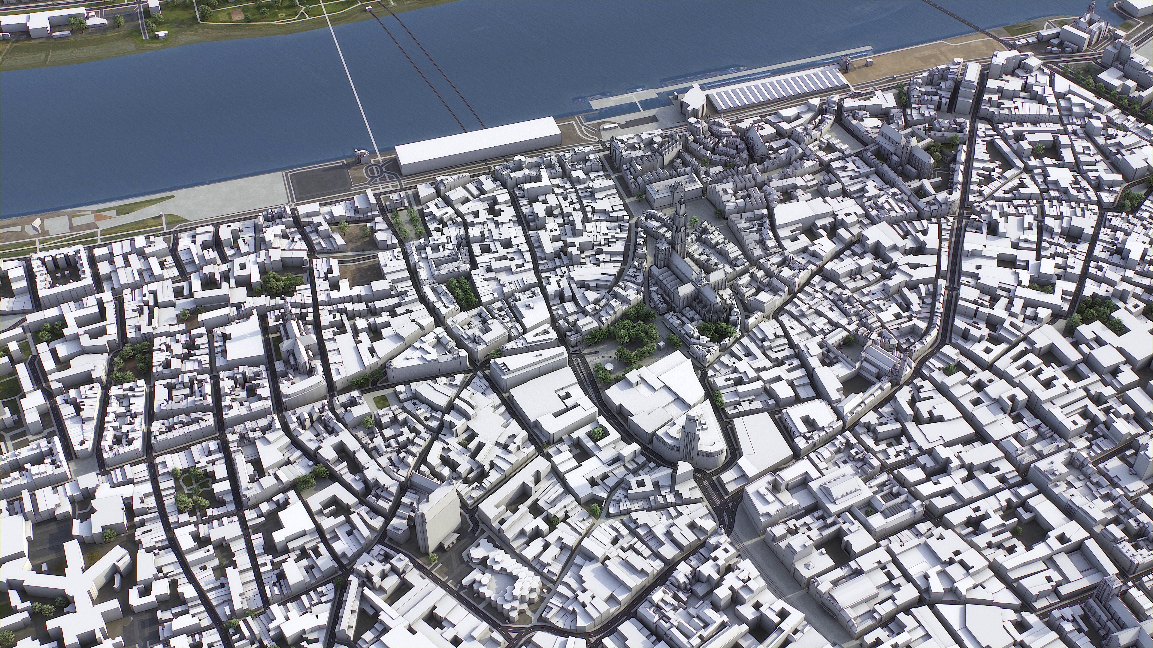 Antwerp - 3D City Model Low-poly 3D model_1