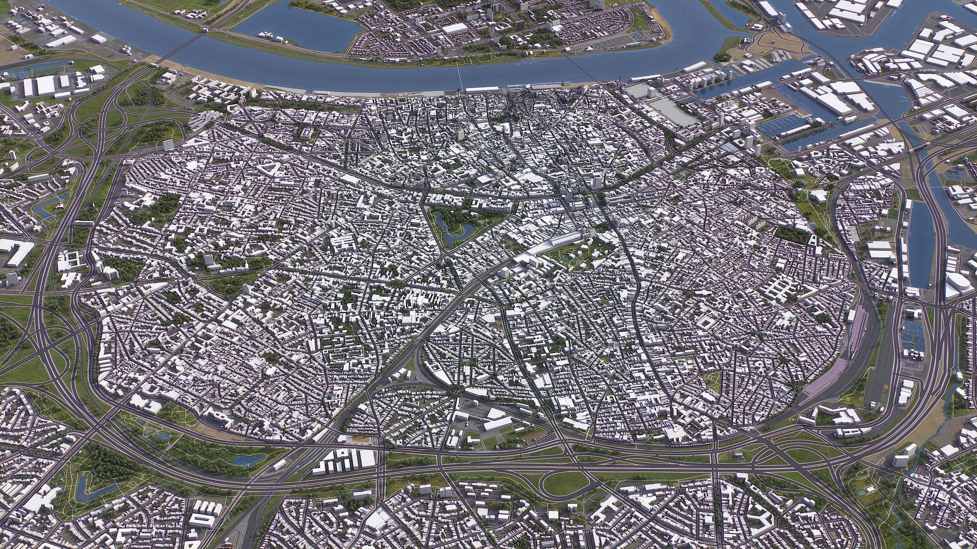 Antwerp - 3D City Model Low-poly 3D model_5
