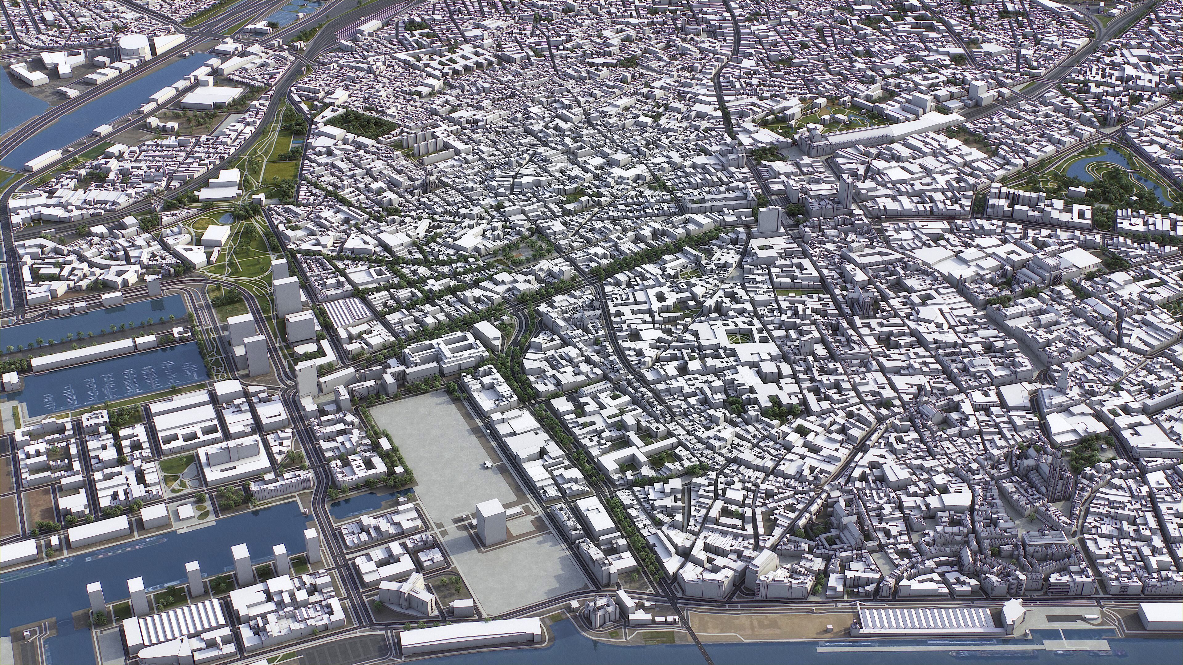 Antwerp - 3D City Model Low-poly 3D model_13