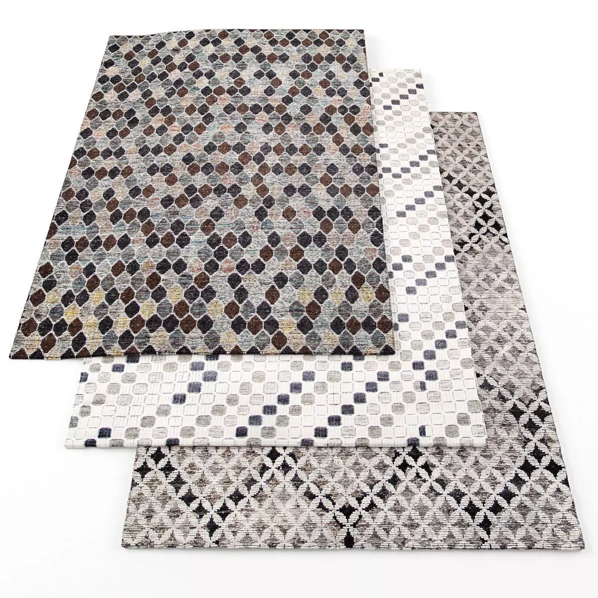Rugs-512 three rugs Low-poly 3D model_0