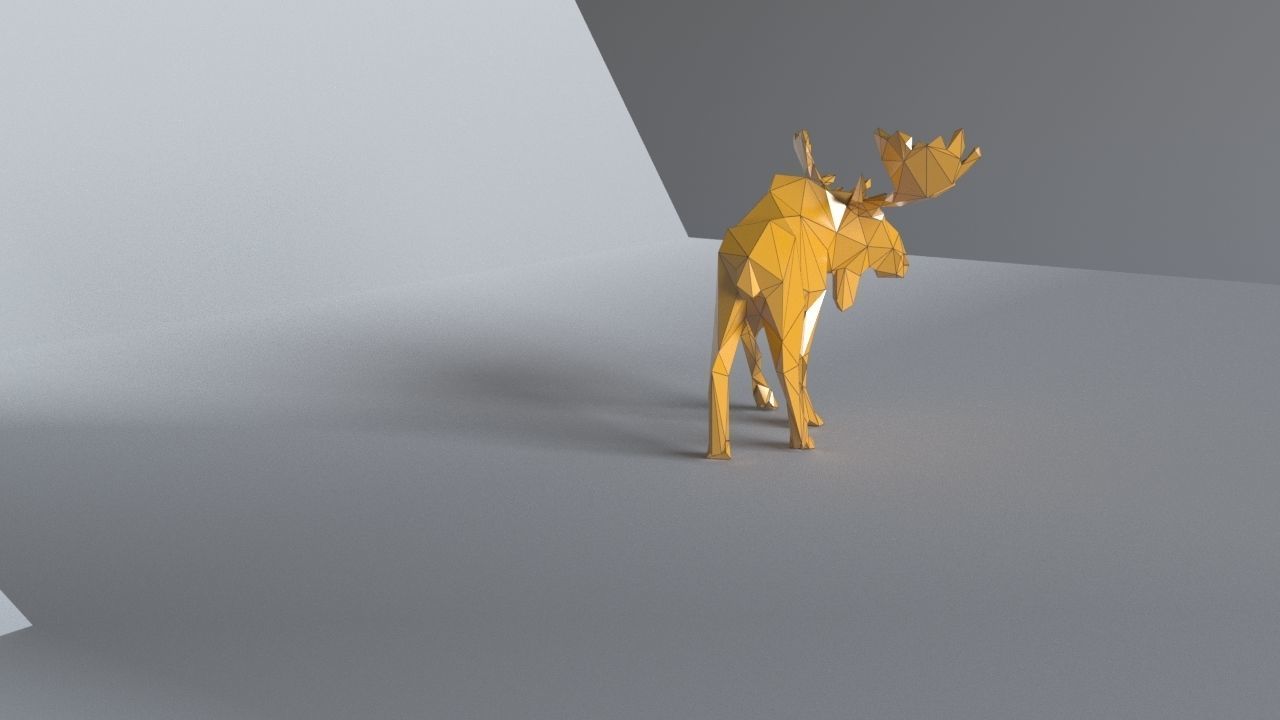 low-poly 3D printer model Moose Low-poly 3D model_20
