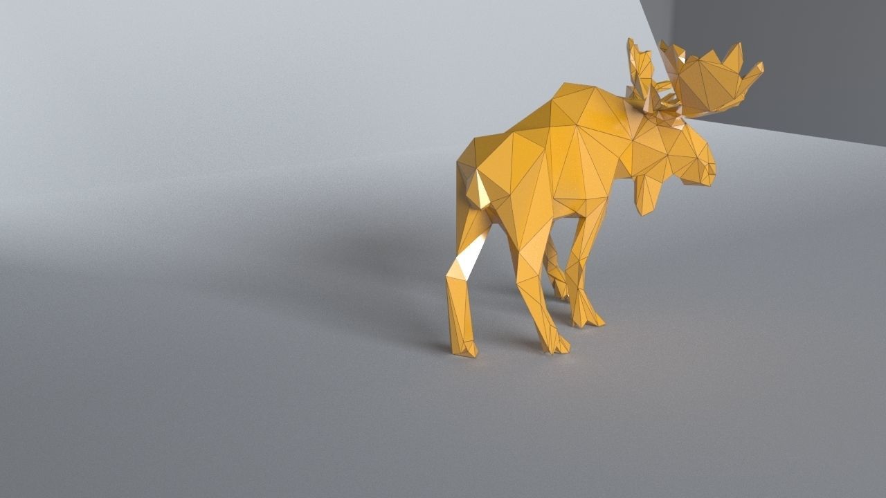 low-poly 3D printer model Moose Low-poly 3D model_13