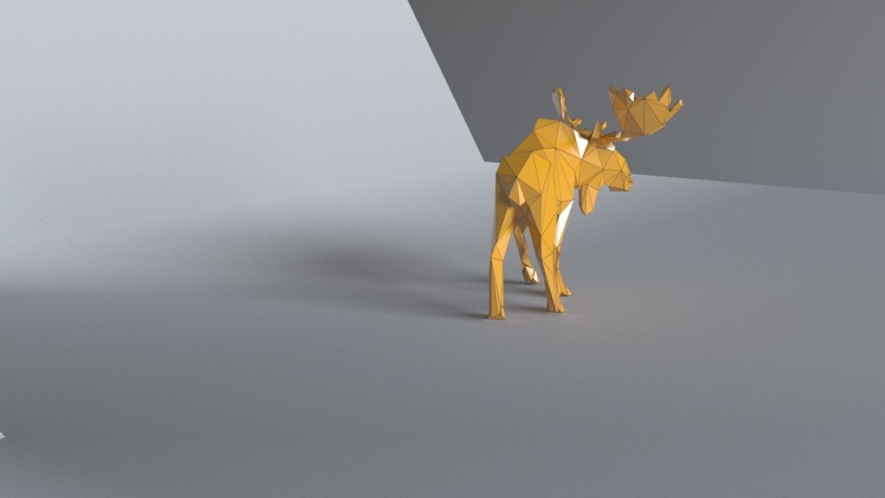 low-poly 3D printer model Moose Low-poly 3D model_19