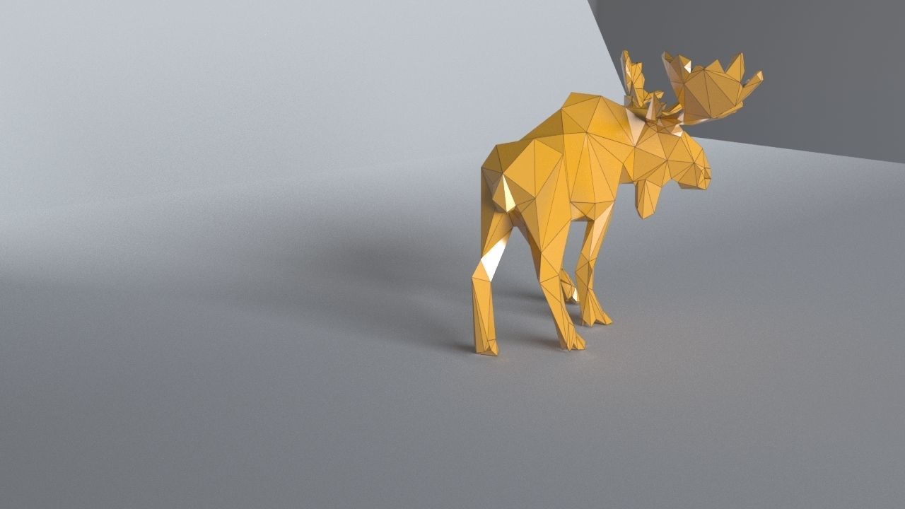 low-poly 3D printer model Moose Low-poly 3D model_14