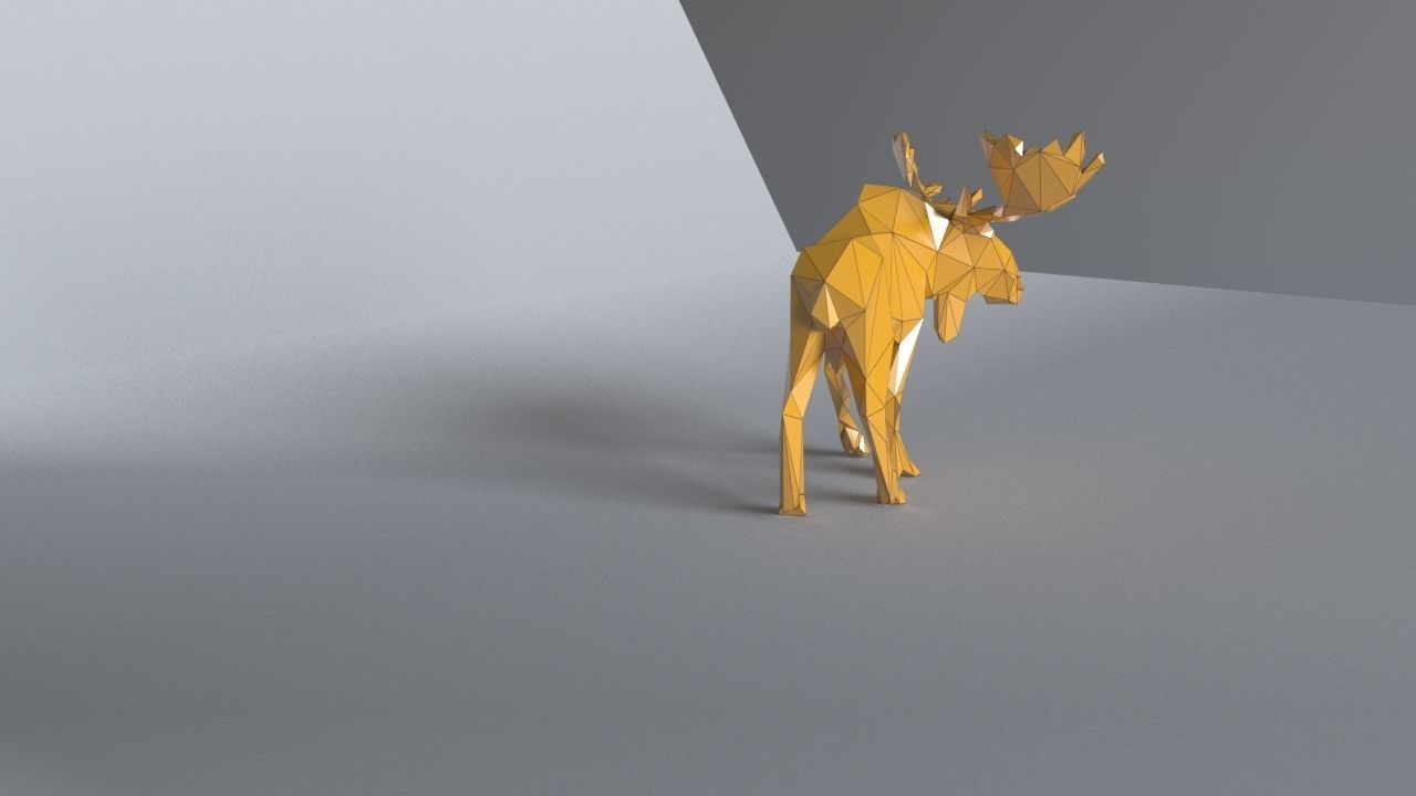 low-poly 3D printer model Moose Low-poly 3D model_18