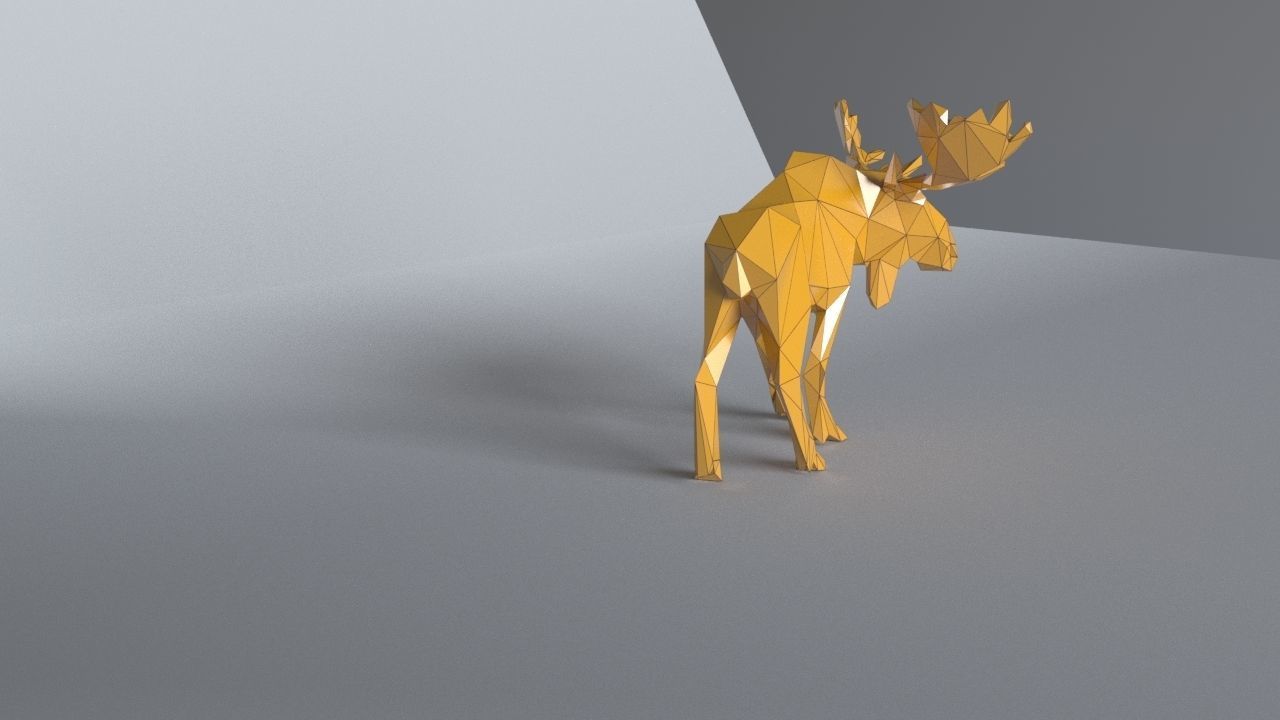 low-poly 3D printer model Moose Low-poly 3D model_16