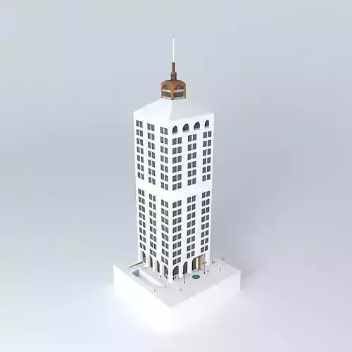 Orange Brick Skyscraper