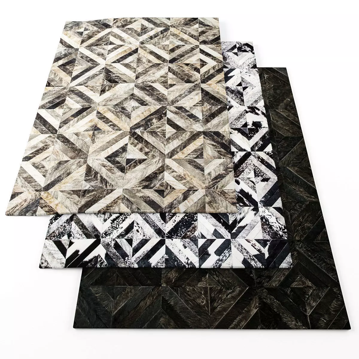 Rugs-518 cowhide rugs Low-poly 3D model_0