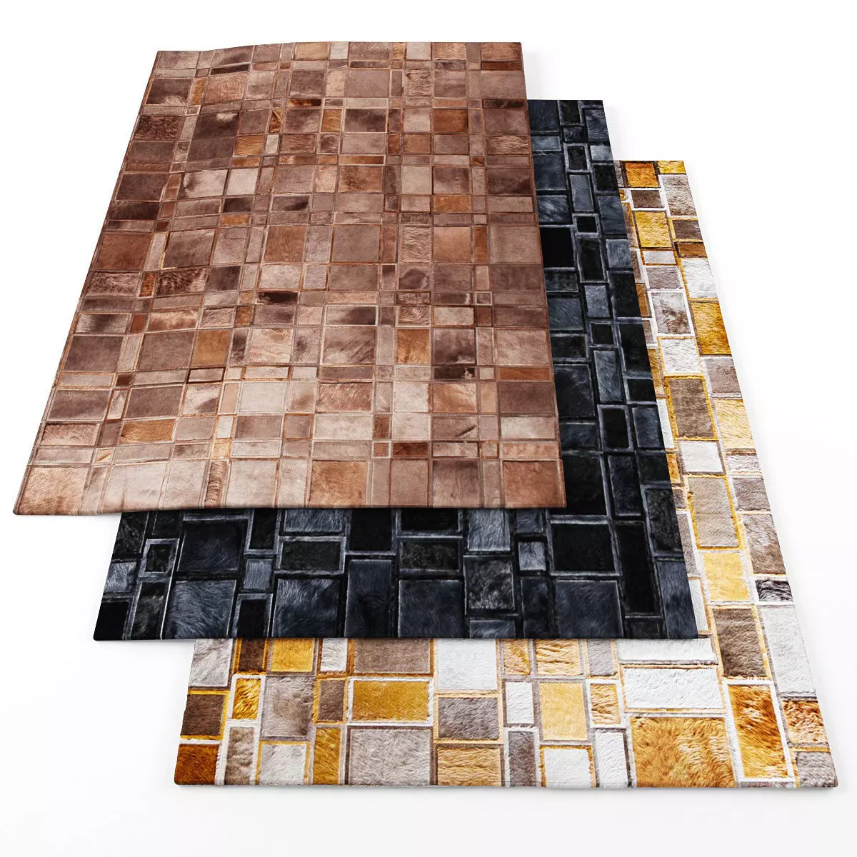 Rugs-521 leather rugs for living room Low-poly 3D model_0