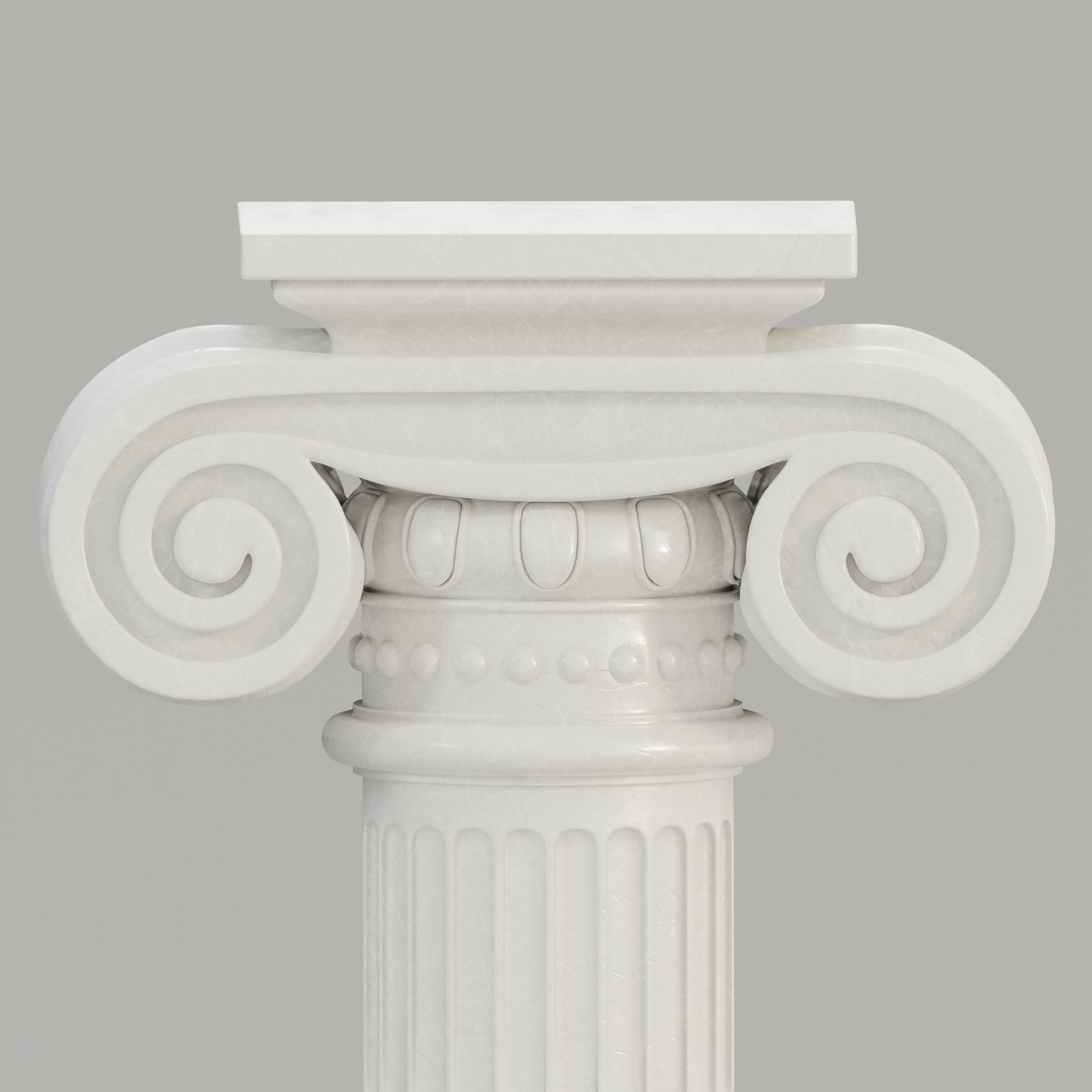 Ionic column Low-poly 3D model_2