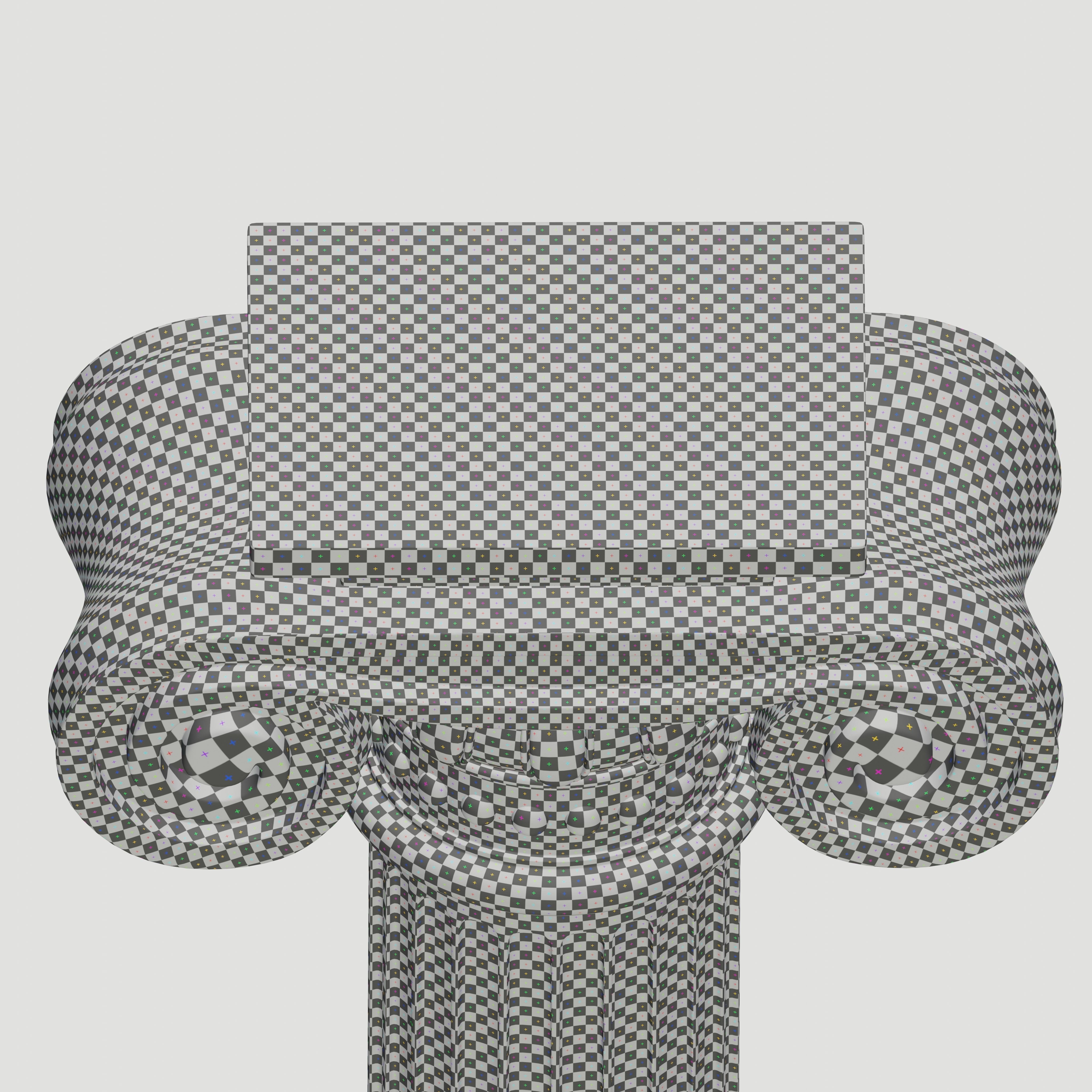 Ionic column Low-poly 3D model_11