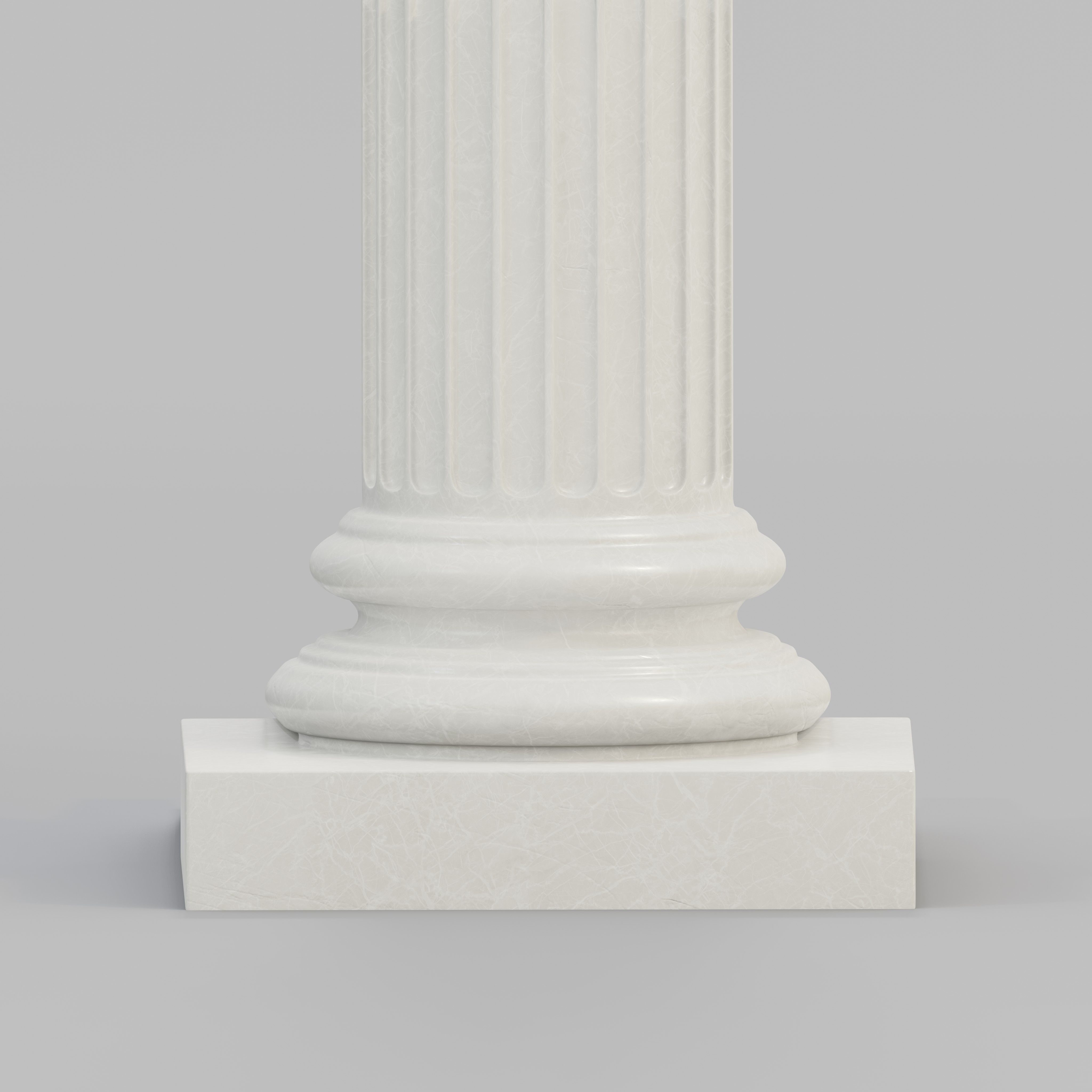 Ionic column Low-poly 3D model_3