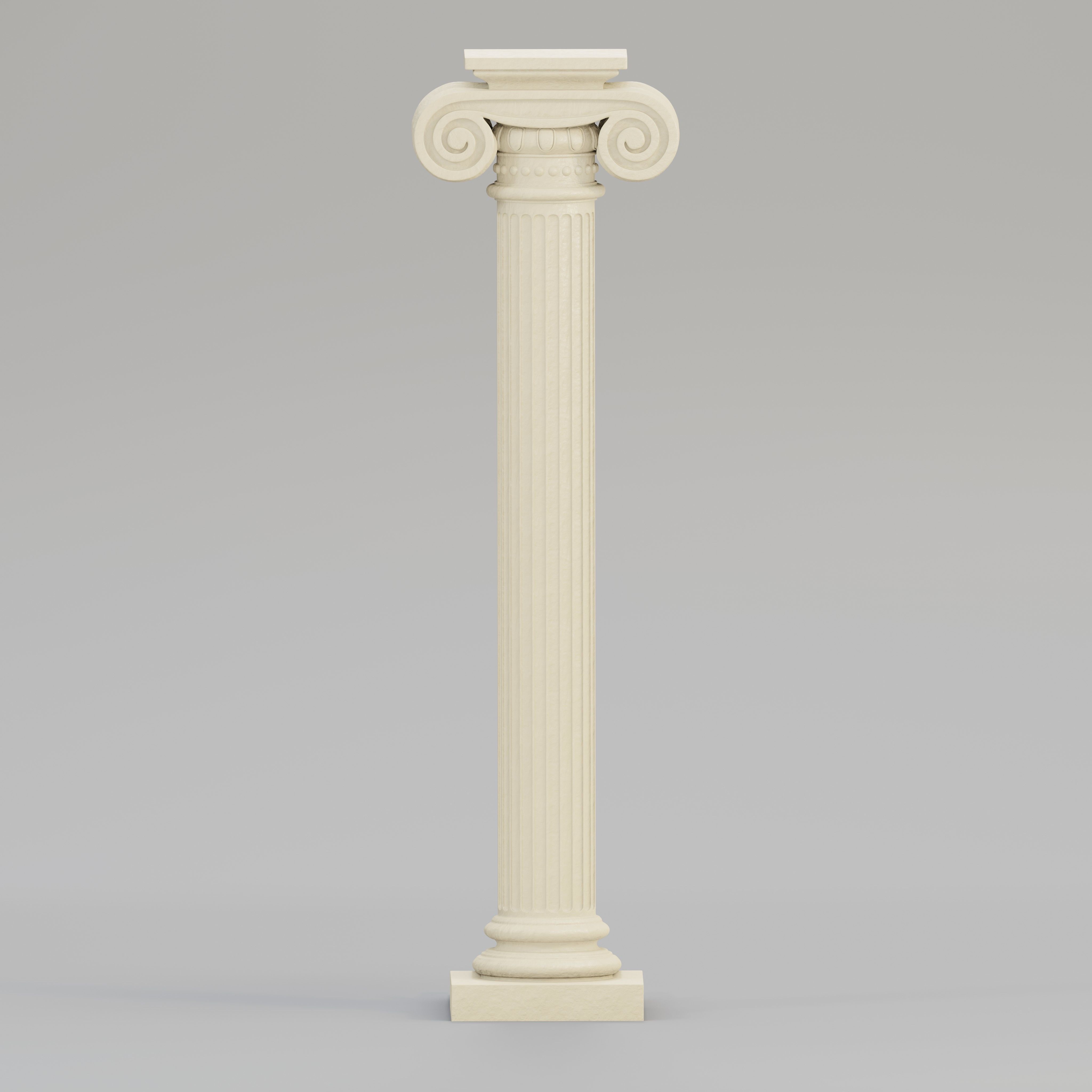 Ionic column Low-poly 3D model_4