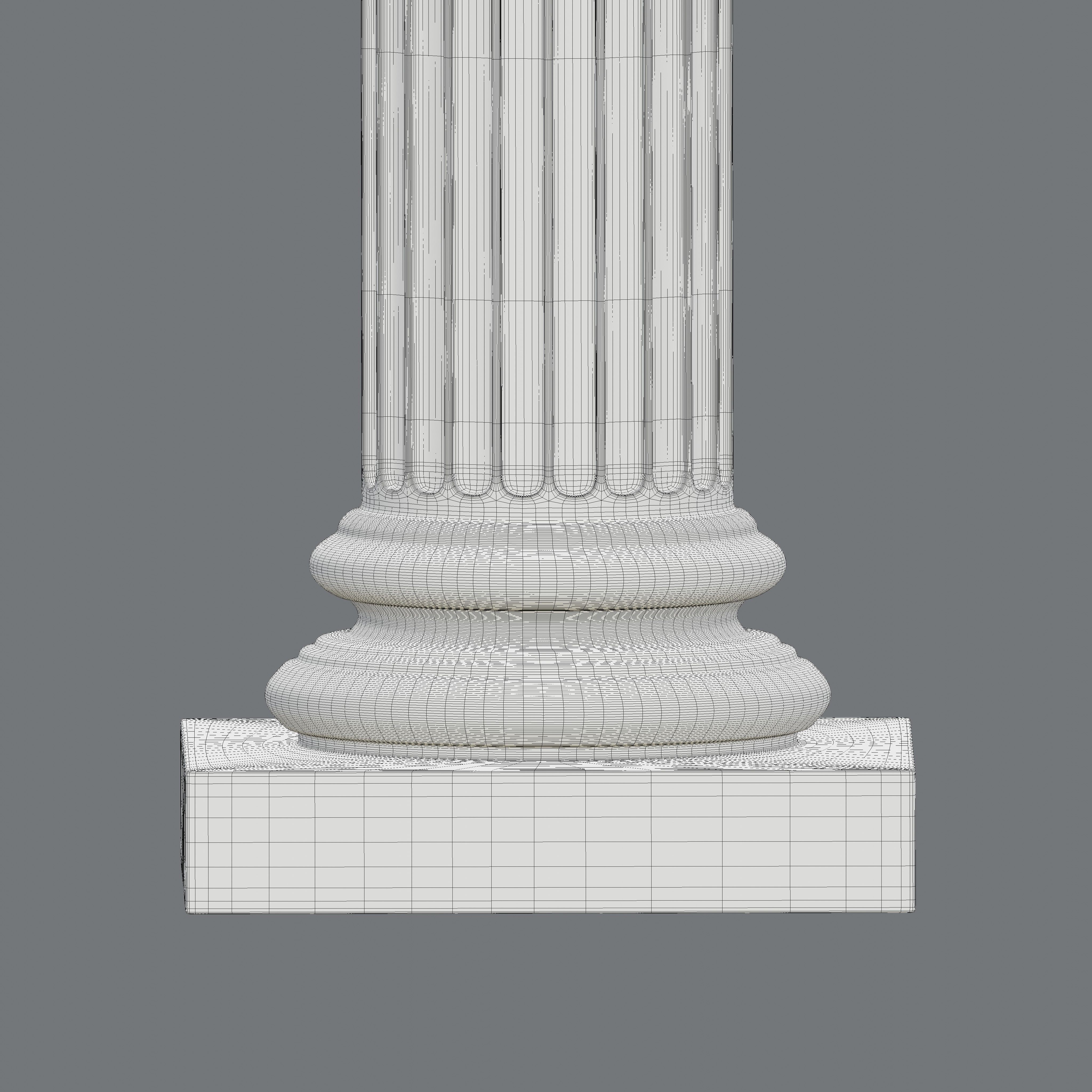 Ionic column Low-poly 3D model_9