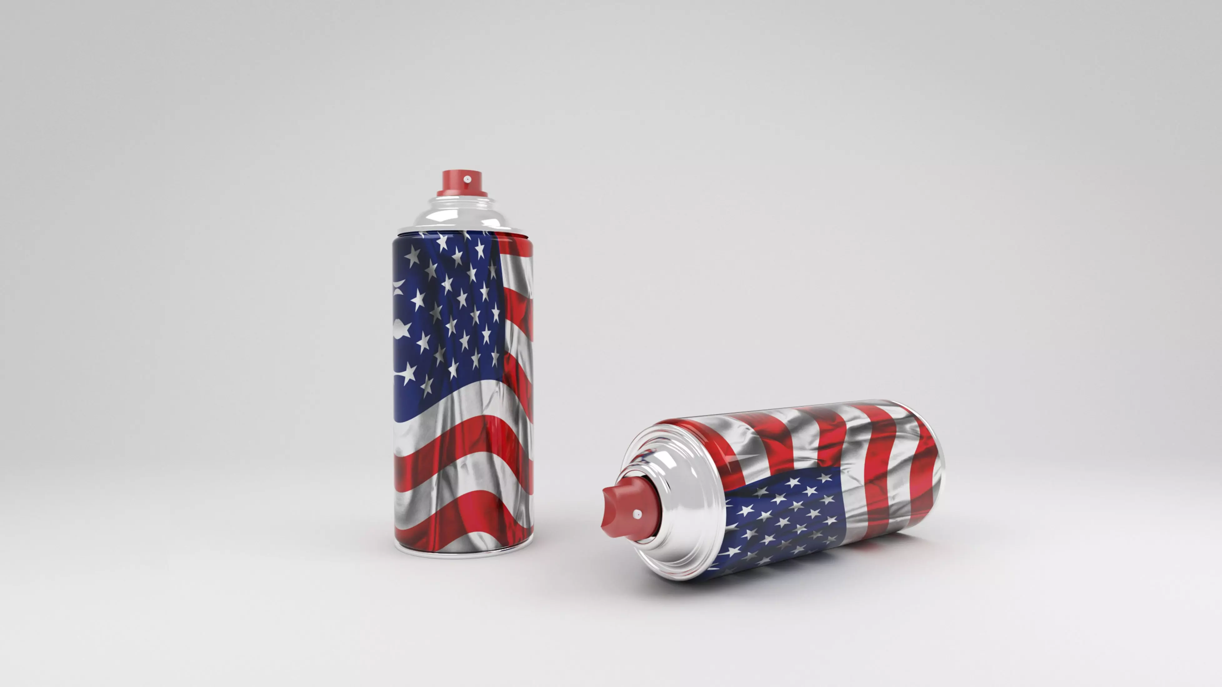 spray cans 3D model_0