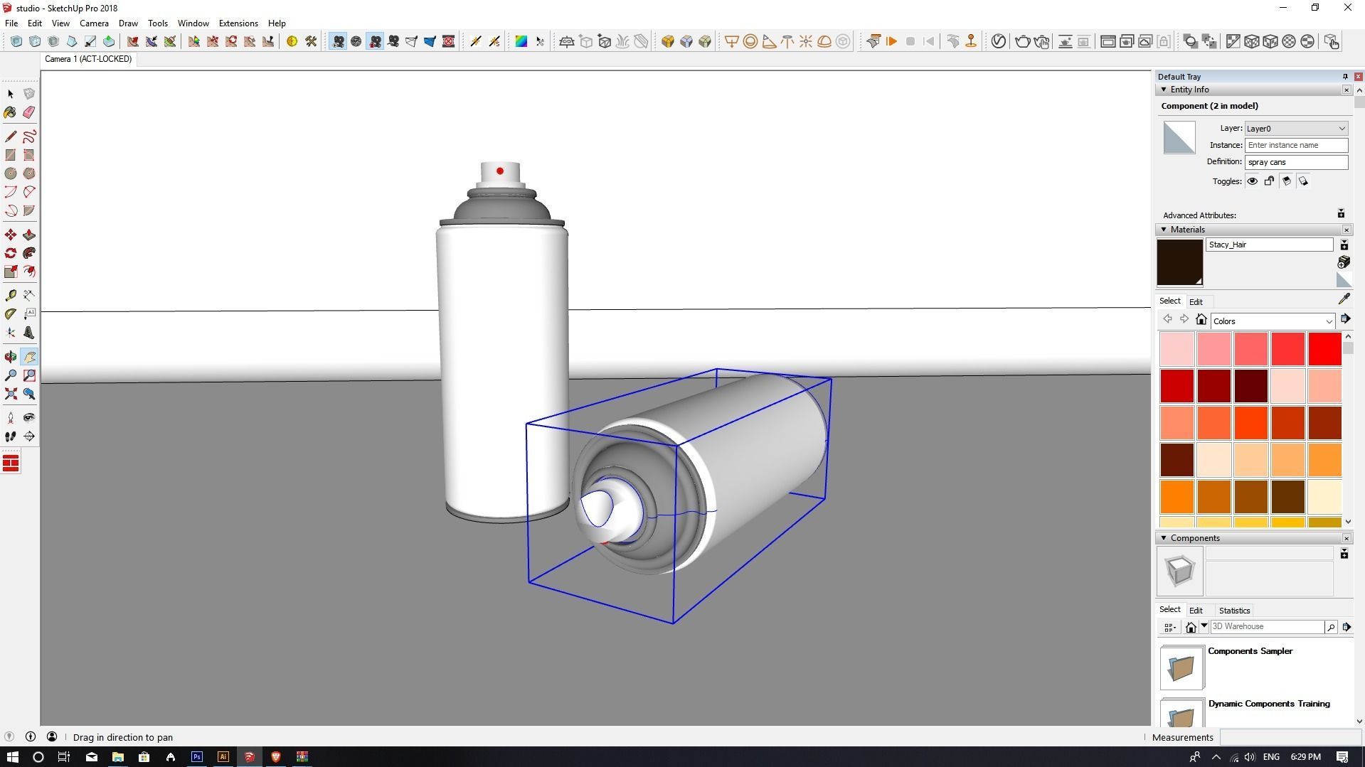spray cans 3D model_2