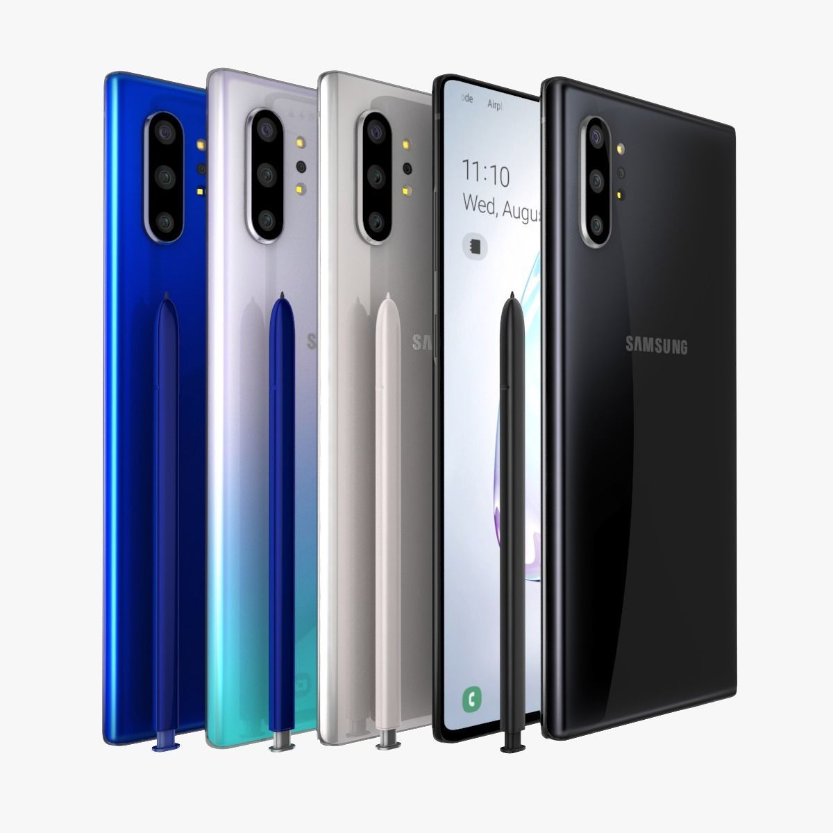 Samsung Galaxy Note 10 Plus Full Color 3D model_1