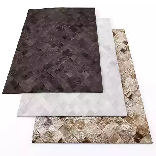 Rugs-529 set of three cowhide rugs