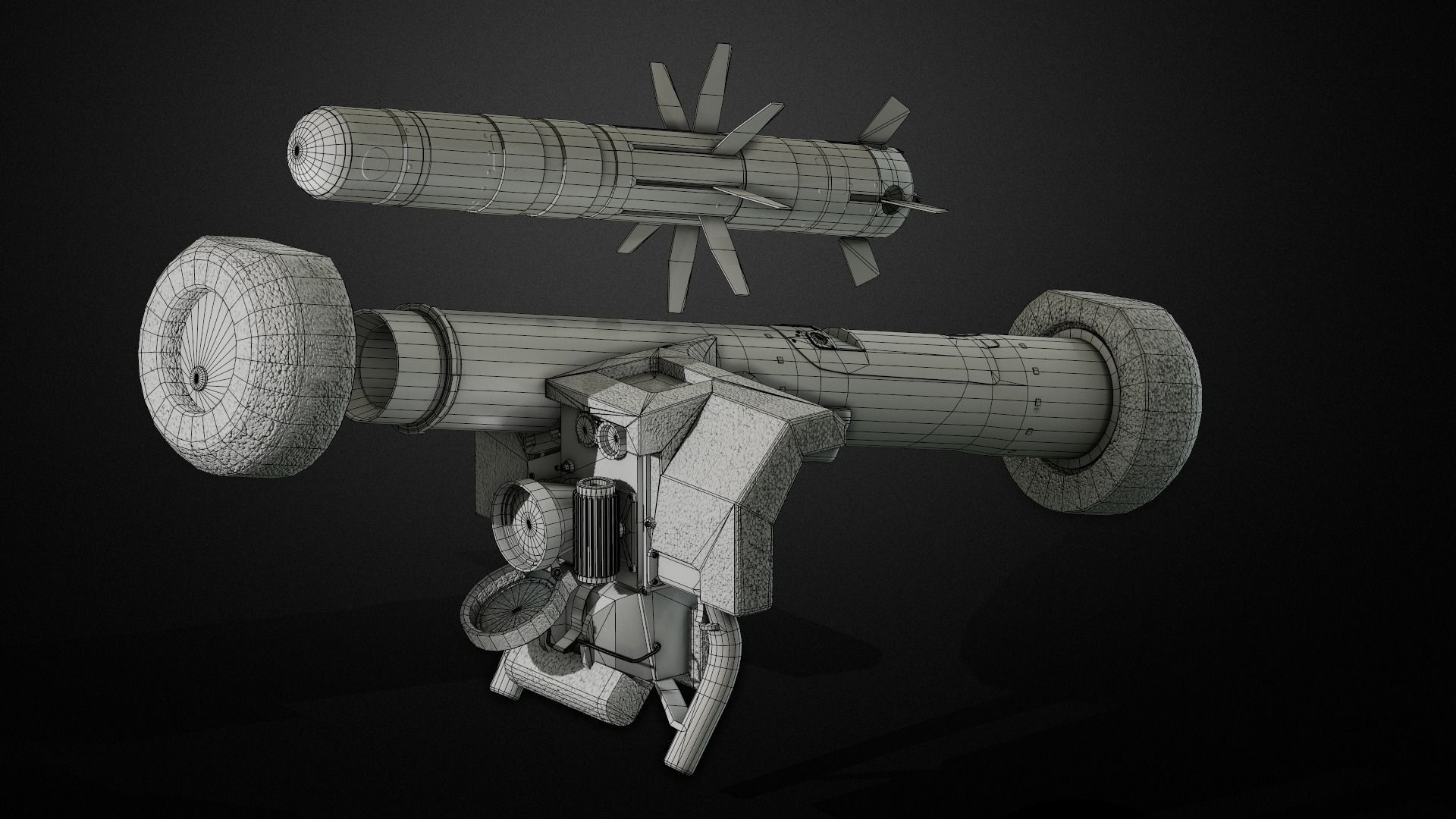 FGM-148 Javelin Low-poly 3D model_10