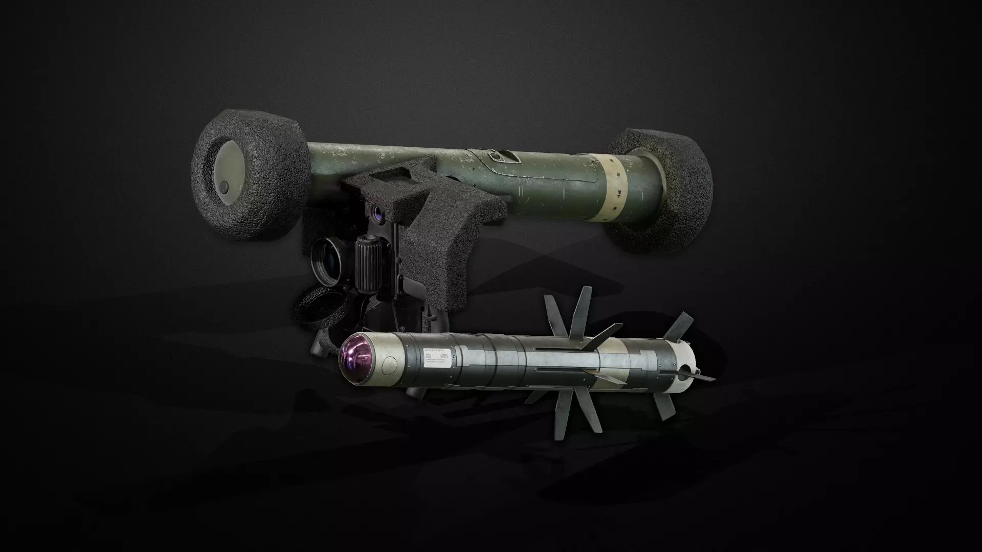 FGM-148 Javelin Low-poly 3D model_0