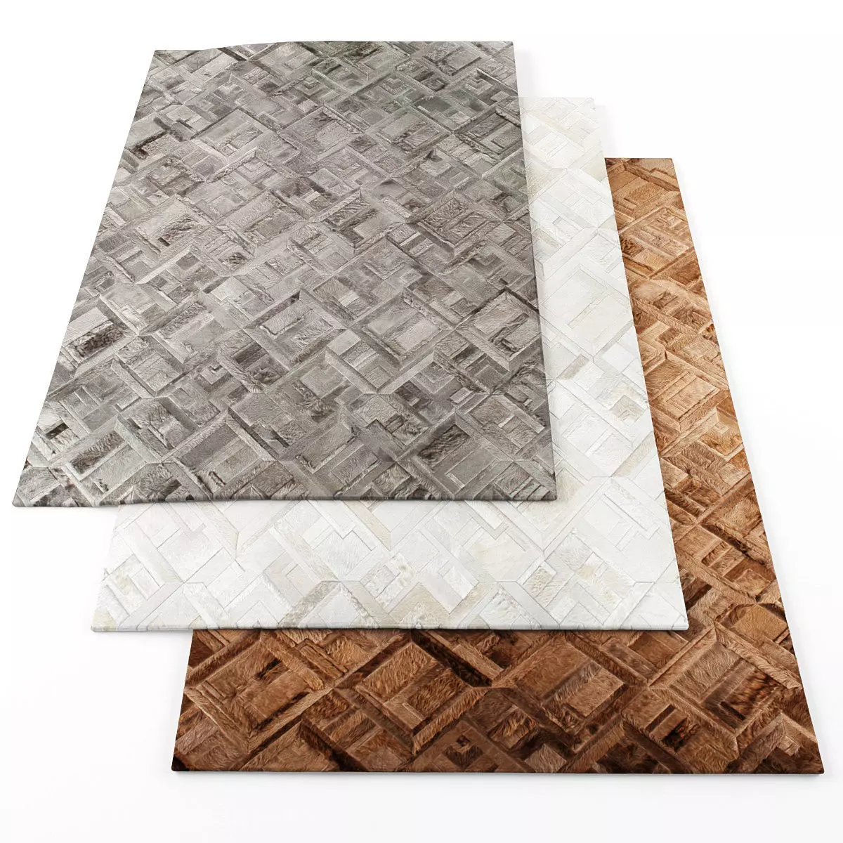 Rugs-530 leather rugs for living room Low-poly 3D model_0