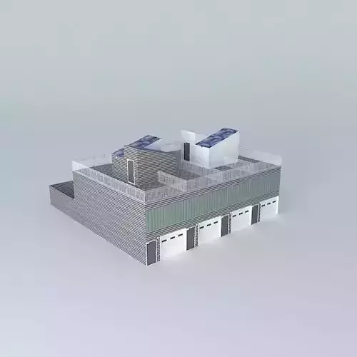 Quadplex building with solar panels on roof