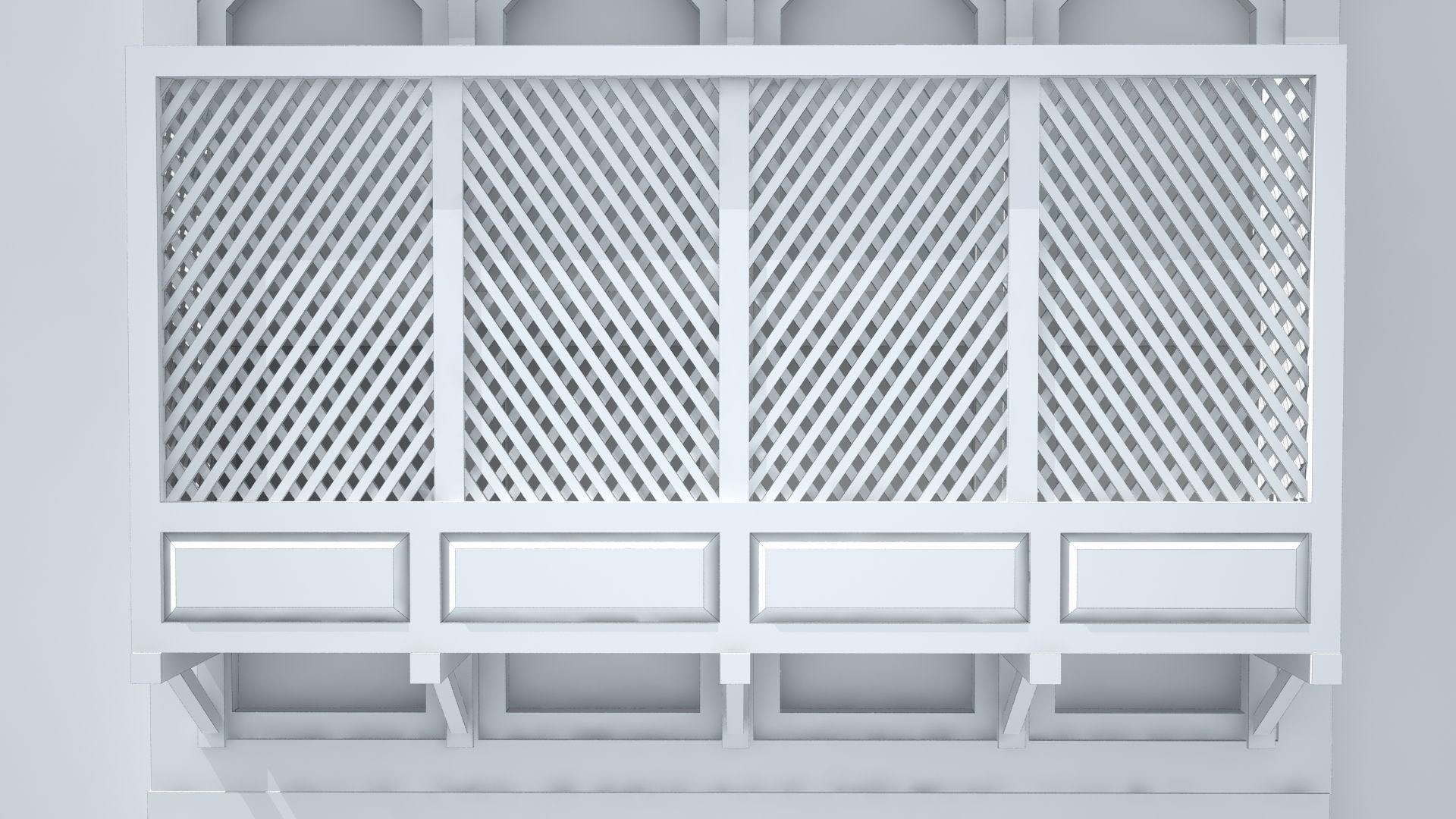 Arabic Window Mashrabiya 3D model_7