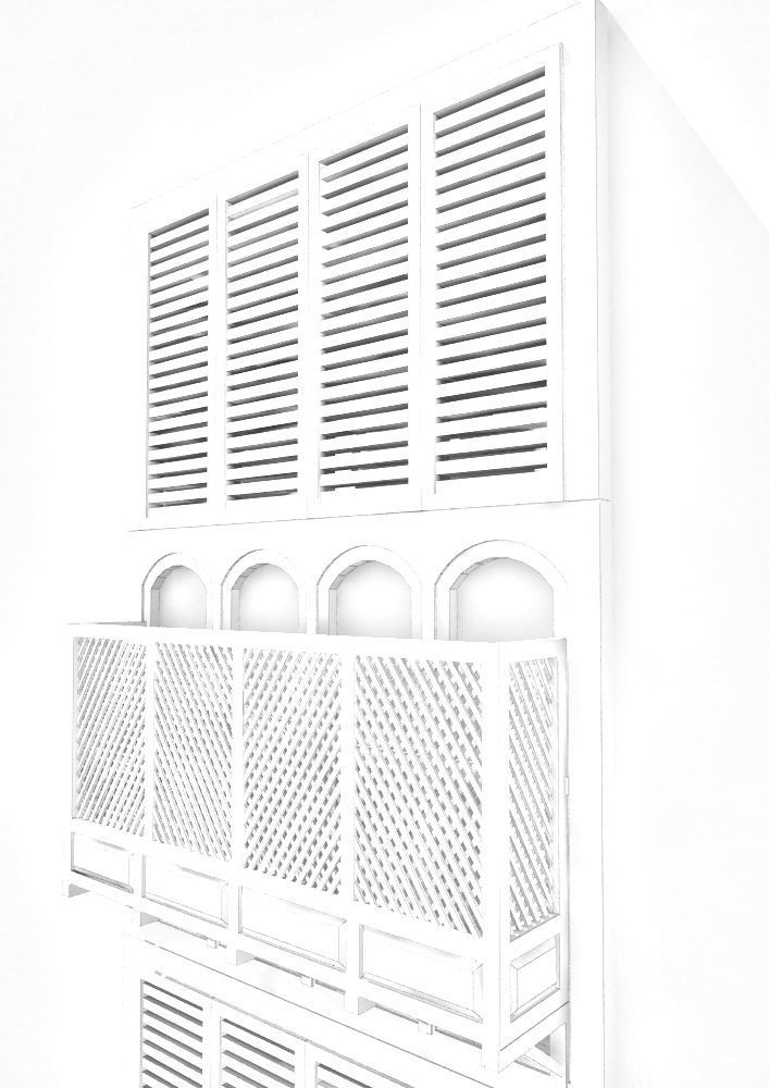 Arabic Window Mashrabiya 3D model_9