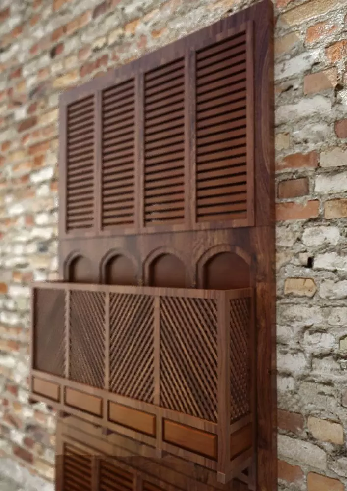 Arabic Window Mashrabiya 3D model_0