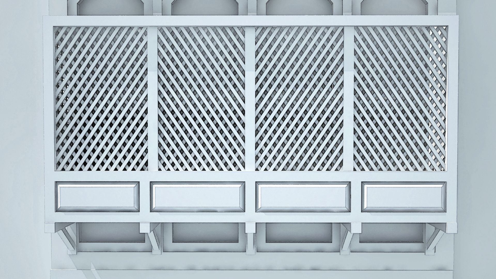 Arabic Window Mashrabiya 3D model_6