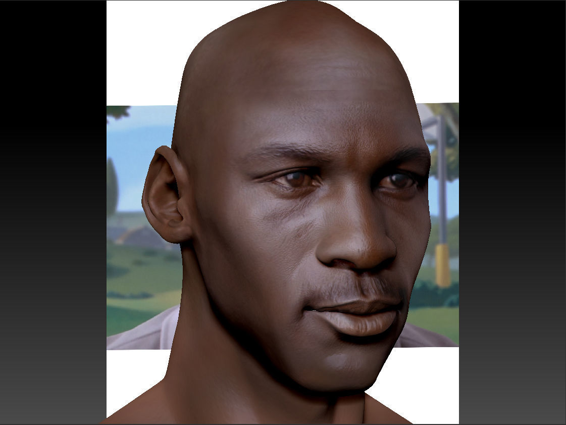 Michael Jordan 3d bust - 2 versions 3D print model_22
