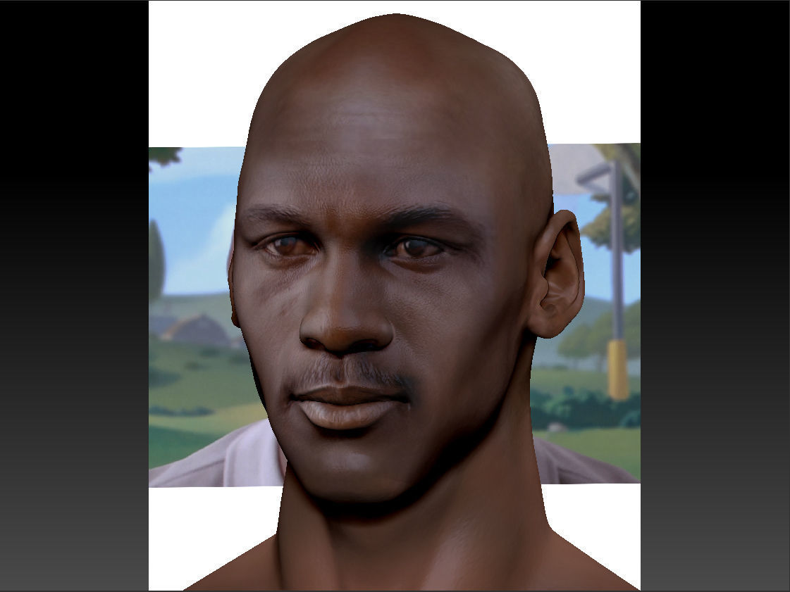 Michael Jordan 3d bust - 2 versions 3D print model_24