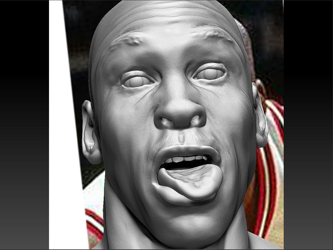 Michael Jordan 3d bust - 2 versions 3D print model_3