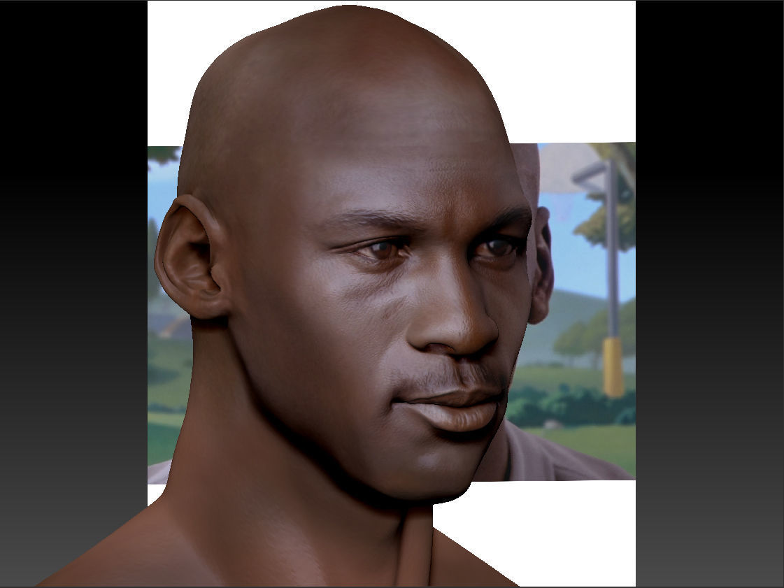 Michael Jordan 3d bust - 2 versions 3D print model_25