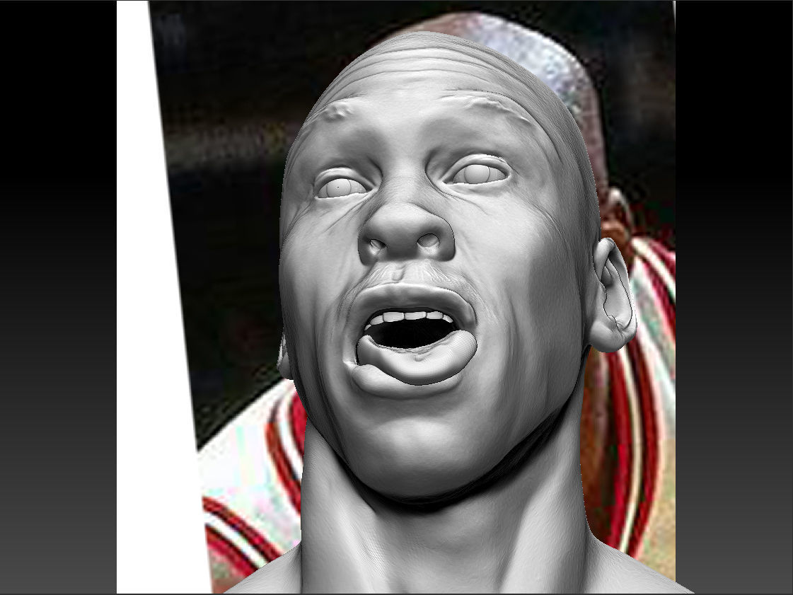 Michael Jordan 3d bust - 2 versions 3D print model_5