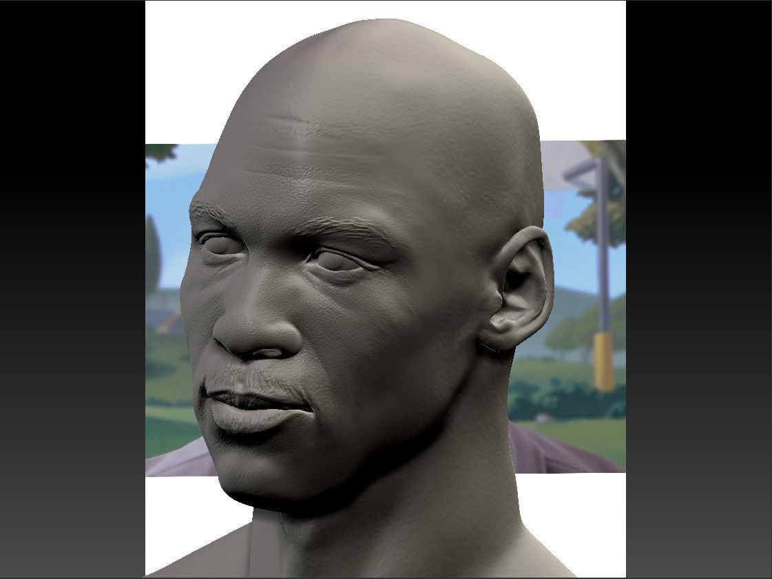Michael Jordan 3d bust - 2 versions 3D print model_14