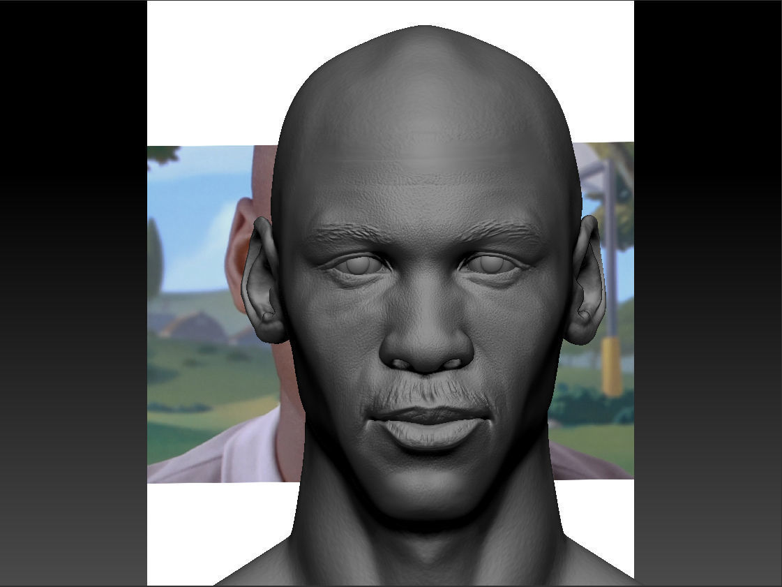 Michael Jordan 3d bust - 2 versions 3D print model_17