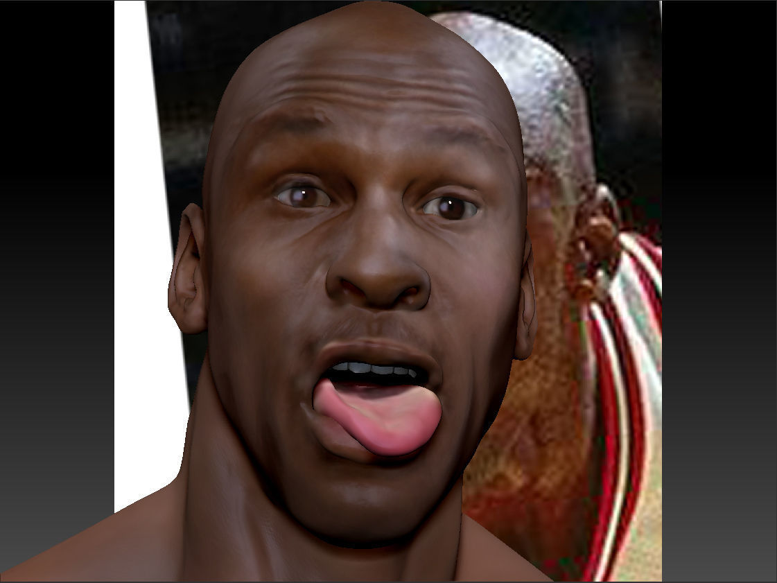 Michael Jordan 3d bust - 2 versions 3D print model_10