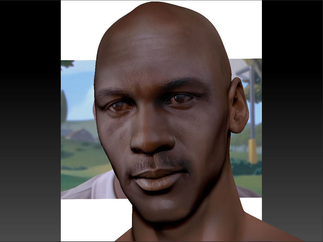 Michael Jordan 3d bust - 2 versions 3D print model_18