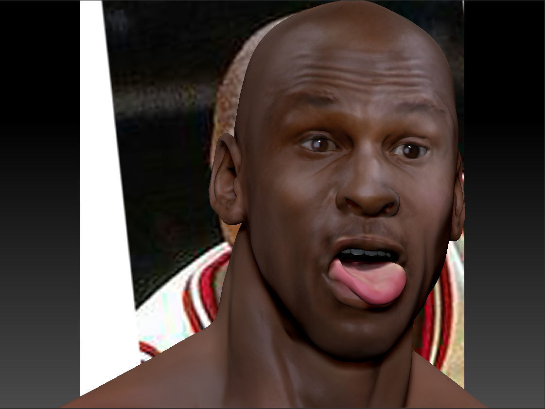 Michael Jordan 3d bust - 2 versions 3D print model_12